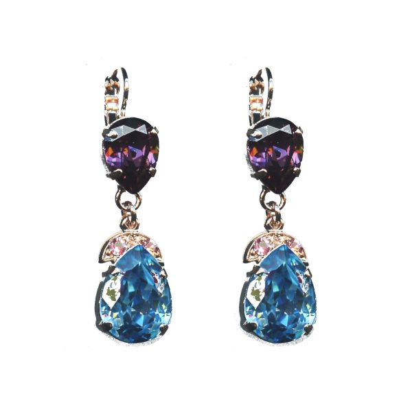 Earrings By Mariana Woman Delicate Lt.Olive Swarovski Crystals