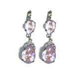 Earrings By Mariana Woman Elegant Light Olive and Clear Swarovski Crystals