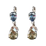 Earrings By Mariana Woman Light Colorado Topaz and Light Swarovski Crystals - Image 2