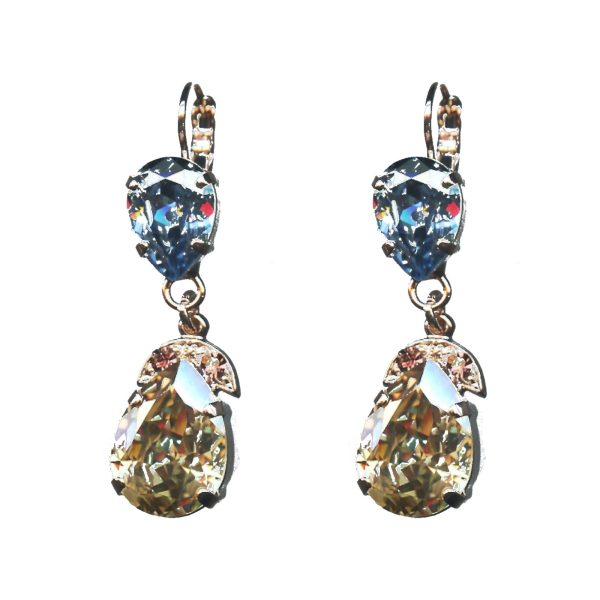 Earrings By Mariana Woman Light Colorado Topaz and Light Swarovski Crystals