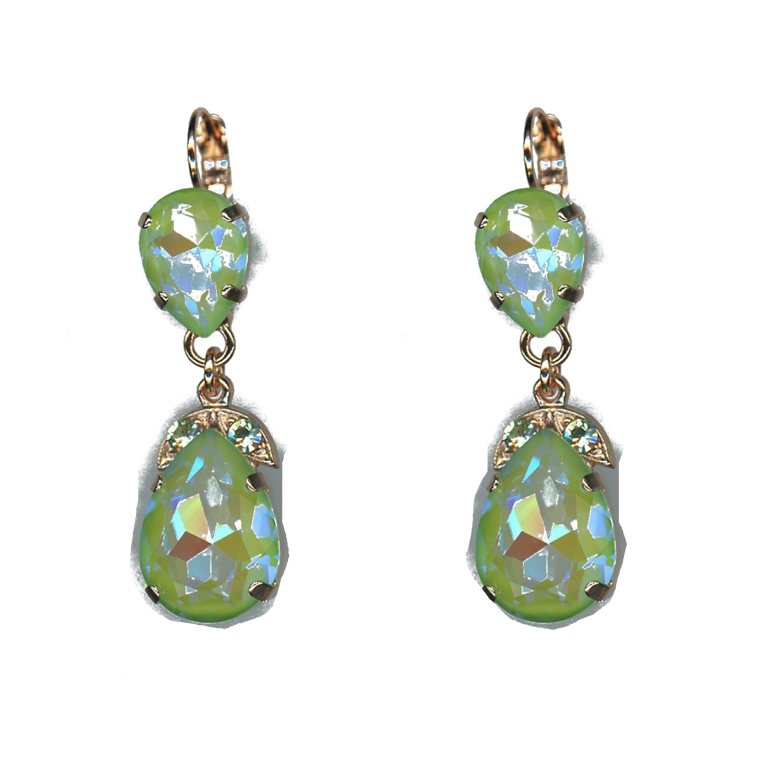 E-1032-4-147238-SP6 Earrings By Mariana Woman Classic Chrysolite Swarovski Crystals - Image 1