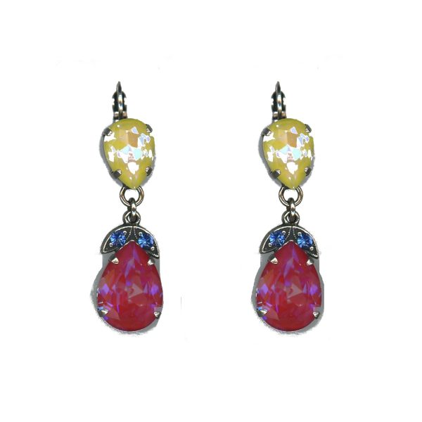 Earrings By Mariana Woman Elegant Topaz and Sun Kissed Blush Swarovski Crystals