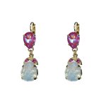 Earrings By Mariana Woman White Opal and Sun Kissed Blush Swarovski Crystals - Image 2