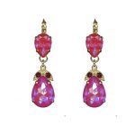 Earrings By Mariana Woman Feminine Sun Kissed Blush and Ruby Swarovski Crystals