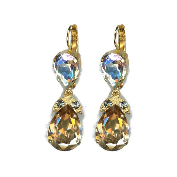 Earrings By Mariana Woman Fashionable Jet and Black Diamond Swarovski Crystals
