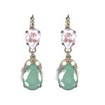 Earrings By Mariana Woman Striking Light Amethyst and Violet Swarovski Crystals