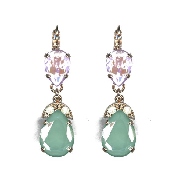 Earrings By Mariana Woman Striking Light Amethyst and Violet Swarovski Crystals