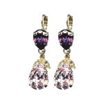 Earrings By Mariana Woman Refined Rose and Golden Shadow Swarovski Crystals