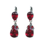 Earrings By Mariana Woman Modern Siam Swarovski Crystals - Image 2