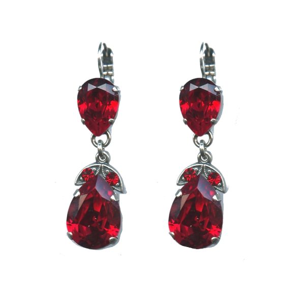 Earrings By Mariana Woman Modern Siam Swarovski Crystals