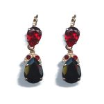 Earrings By Mariana Woman Luxurious Siam and Jet Swarovski Crystals