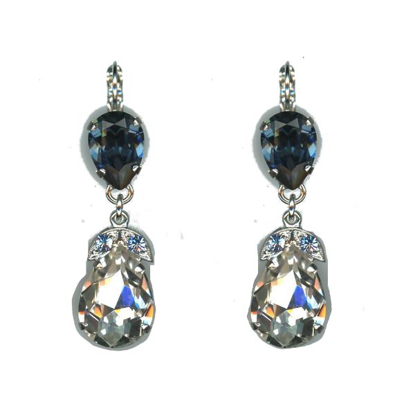 Earrings By Mariana Woman Chic Montana Blue and Light Blue Swarovski Crystals