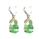 Earrings By Mariana Woman Contemporary Peridot Swarovski Crystals - Image 2