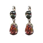 Earrings By Mariana Woman Chic Bl.Diamond and Rose Peach Swarovski Crystals