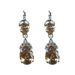 Earrings By Mariana Woman Captivating Golden Shadow Swarovski Crystals - Image 2