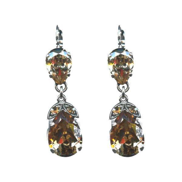 Earrings By Mariana Woman Captivating Golden Shadow Swarovski Crystals