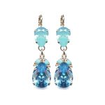 Earrings By Mariana Woman Turquoise and AB and Pacific Opal Swarovski Crystals - Image 2