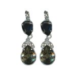 Earrings By Mariana Woman Chic Jet Black and Black Diamond Swarovski Crystals