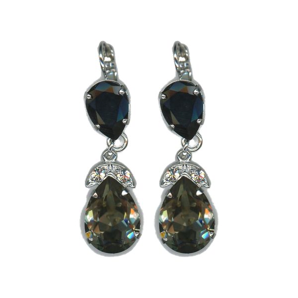 Earrings By Mariana Woman Chic Jet Black and Black Diamond Swarovski Crystals