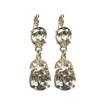 Earrings By Mariana Woman Fashionable Silk(Gold Quartz) Swarovski Crystals
