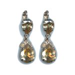 Earrings By Mariana Woman Chic light topaz and Light Azure Swarovski Crystals - Image 2