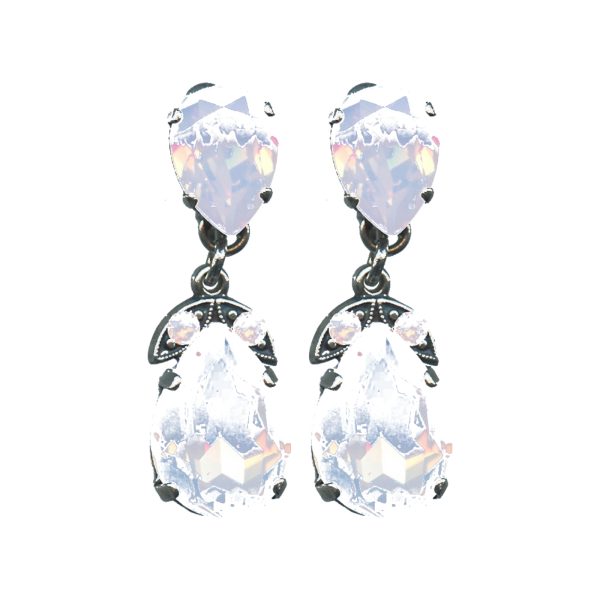 Earrings By Mariana Woman Chic Rose Opal Swarovski Crystals