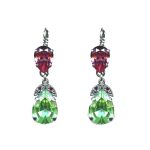 Earrings By Mariana Woman Lovely Light Blue and Purple Swarovski Crystals