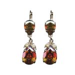 Earrings By Mariana Woman Stunning Metsunshine and Copper Swarovski Crystals
