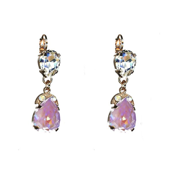 Earrings By Mariana Woman Feminine Moonlight and Beige Swarovski Crystals