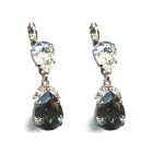 Earrings By Mariana Woman Stunning Moonlight and Bl.Diamond Swarovski Crystals