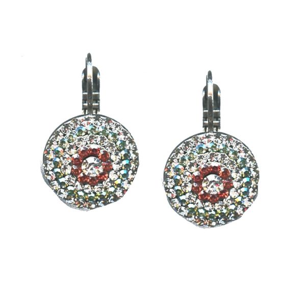 Earrings By Mariana Woman Radiant and Peridot and Rose Swarovski Crystals