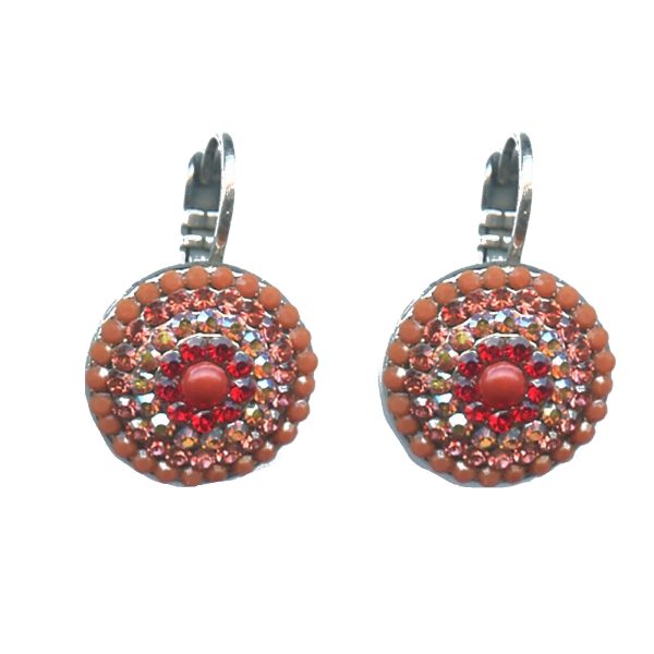 Earrings By Mariana Woman Graceful Citrine and Light Siam AB Swarovski Crystals