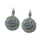 Earrings By Mariana Woman Dazzling Light Turquoise and AB Swarovski Crystals