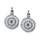 Earrings By Mariana Woman Striking Pearl and Lavender Swarovski Crystals