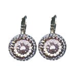 Earrings By Mariana Woman Fashionable Amethyst and Rose Swarovski Crystals - Image 2