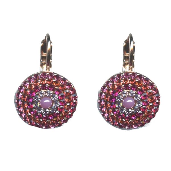 Earrings By Mariana Woman Sparkling Purple Opal and Turq Swarovski Crystals