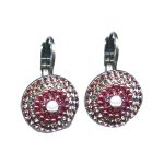 Earrings By Mariana Woman Luminous Pink and Pink Opal Swarovski Crystals