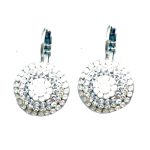 Earrings By Mariana Woman Beautiful White Opal and Shell Swarovski Crystals - Image 2