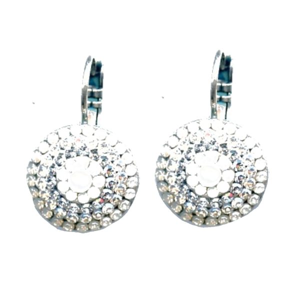 Earrings By Mariana Woman Beautiful White Opal and Shell Swarovski Crystals