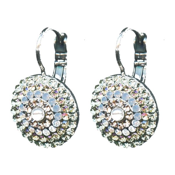 Earrings By Mariana Woman Chic White Opal and Vintage Rose Swarovski Crystals
