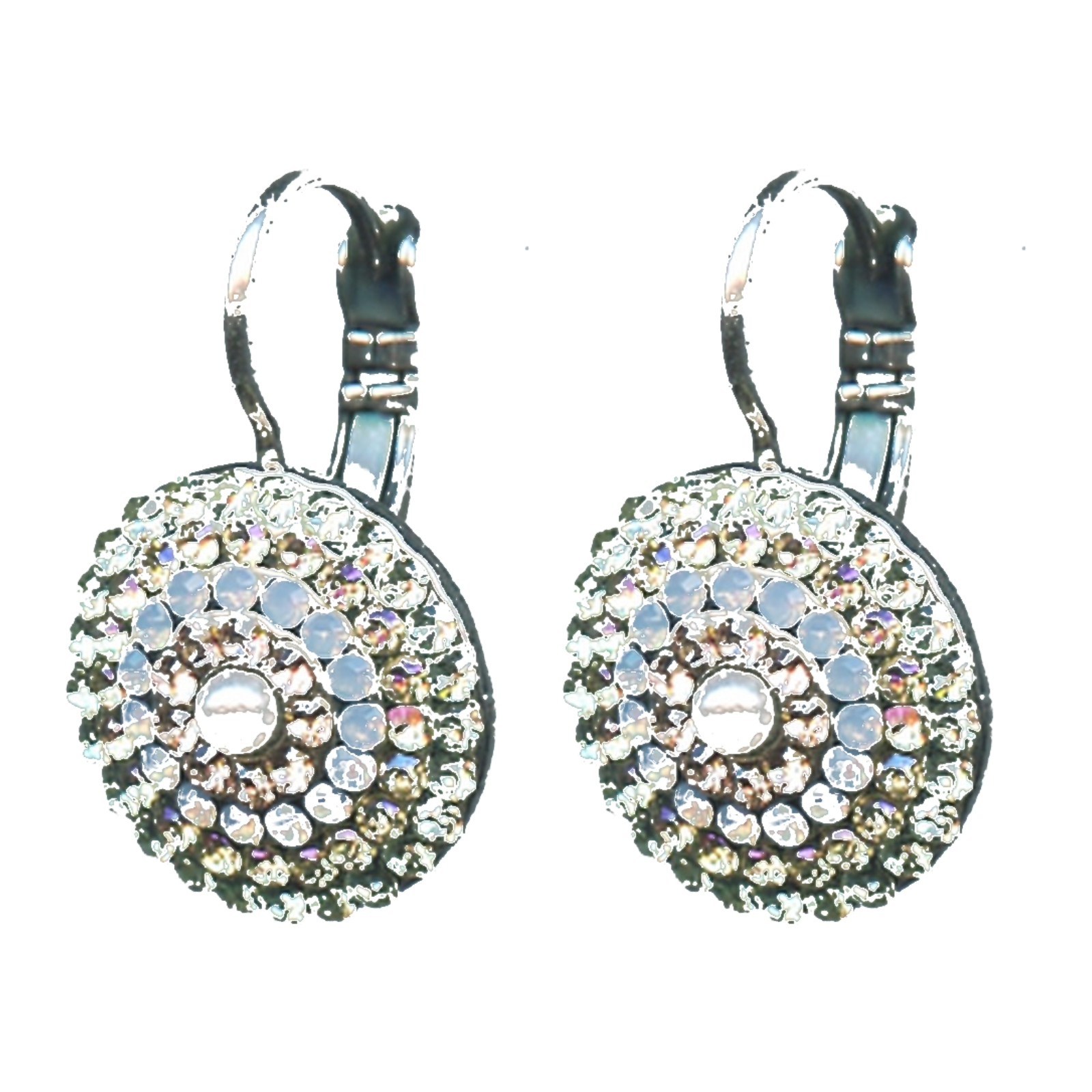 E-1193-1055-SP6 Earrings By Mariana Woman Chic White Opal and Vintage Rose Swarovski Crystals - Image 1