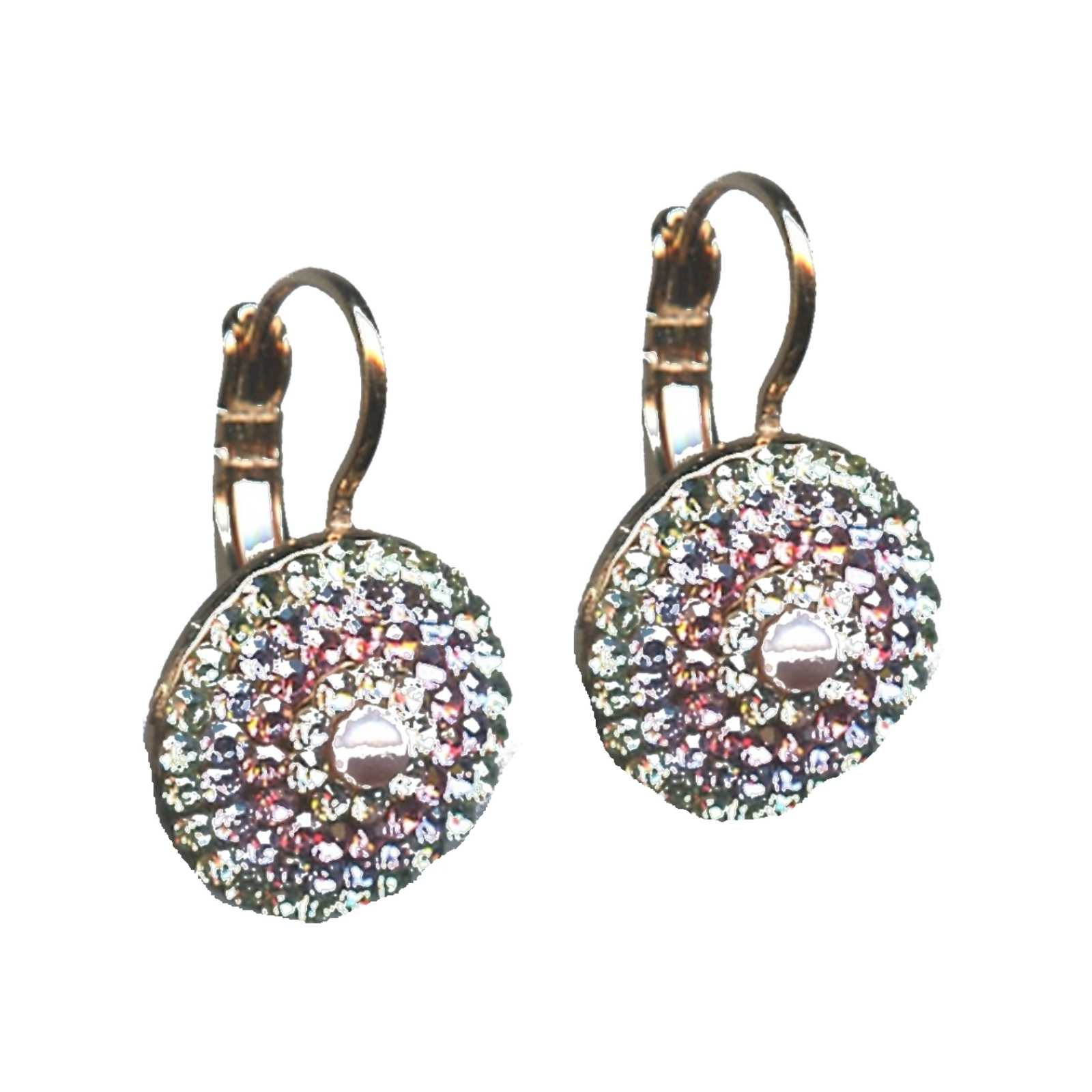 E-1193-1063-SP6 Earrings By Mariana Woman Feminine Light Amethyst and Clear Swarovski Crystals - Image 1