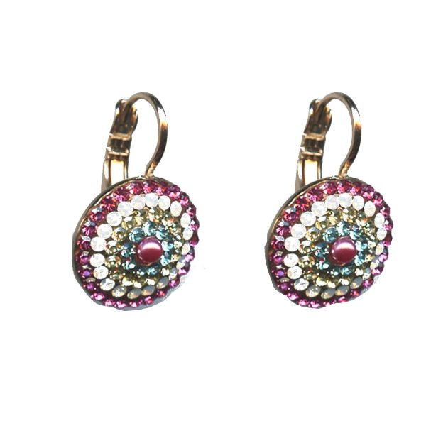 Earrings By Mariana Woman Captivating Pinks and Blues Swarovski Crystals