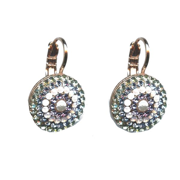 Earrings By Mariana Woman Pinks and light sapphire and Swarovski Crystals