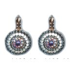 Earrings By Mariana Woman Vibrant White Opal and Montana Blue Swarovski Crystals - Image 2
