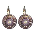 Earrings By Mariana Woman Romantic Purple and Purple Velvet Swarovski Crystals