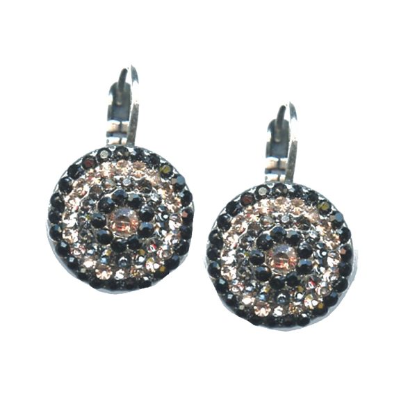 Earrings By Mariana Woman Modern Jet and Black Diamond Swarovski Crystals