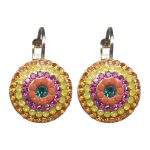 Earrings By Mariana Woman Chic Turquoise Mineral and Blues Swarovski Crystals - Image 2