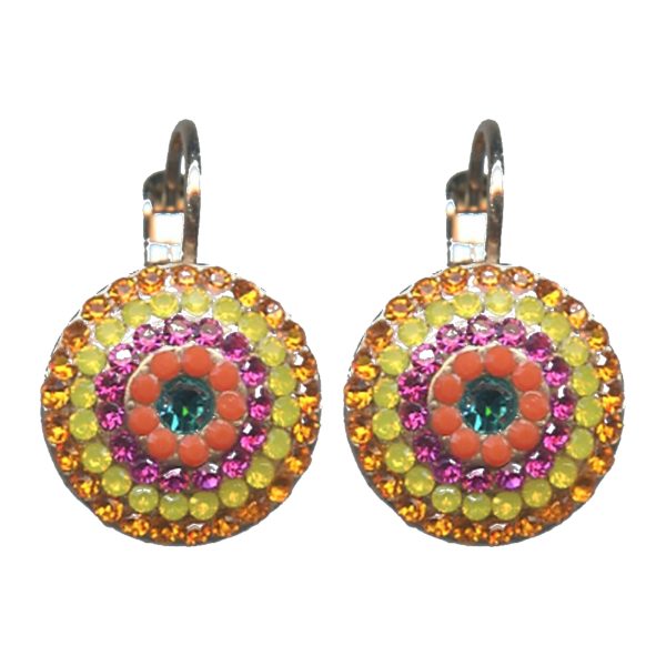 Earrings By Mariana Woman Chic Turquoise Mineral and Blues Swarovski Crystals