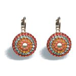 Earrings By Mariana Woman Light Turquoise and Orange Hyacinth Swarovski Crystals